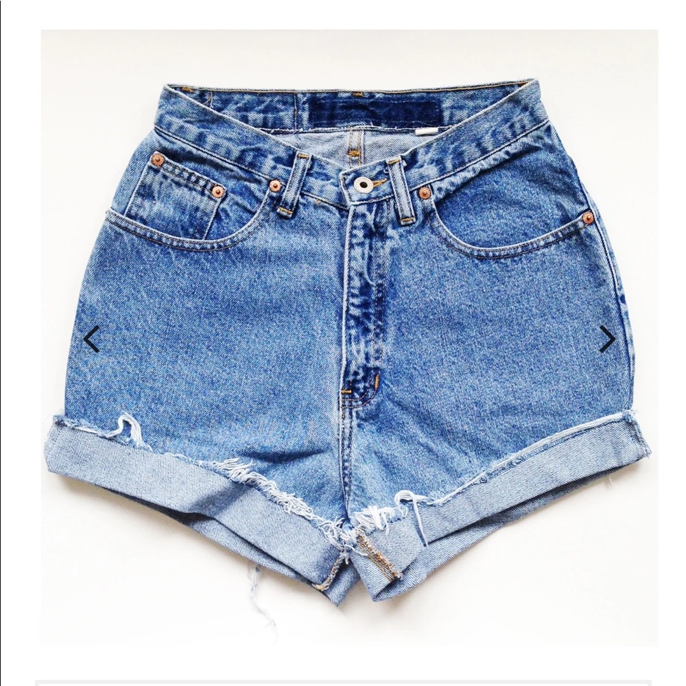 Rolled Cutoff Denim shorts